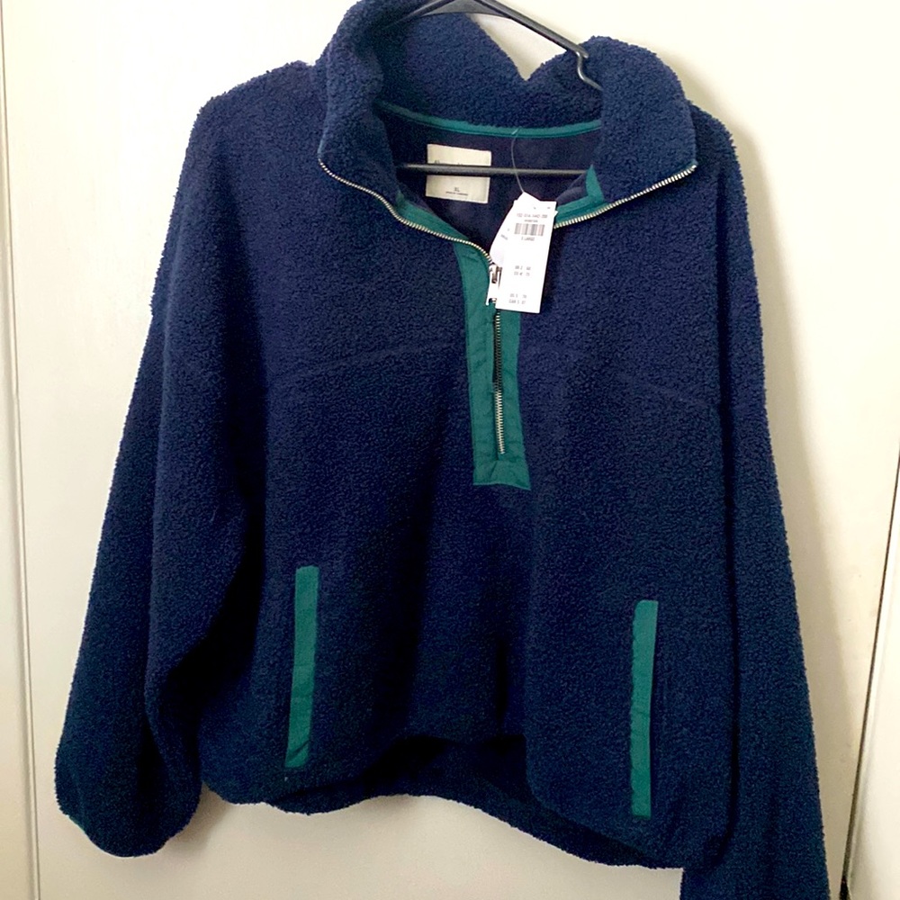 NWT Abercrombie soft A&F collection quarter zip size xl